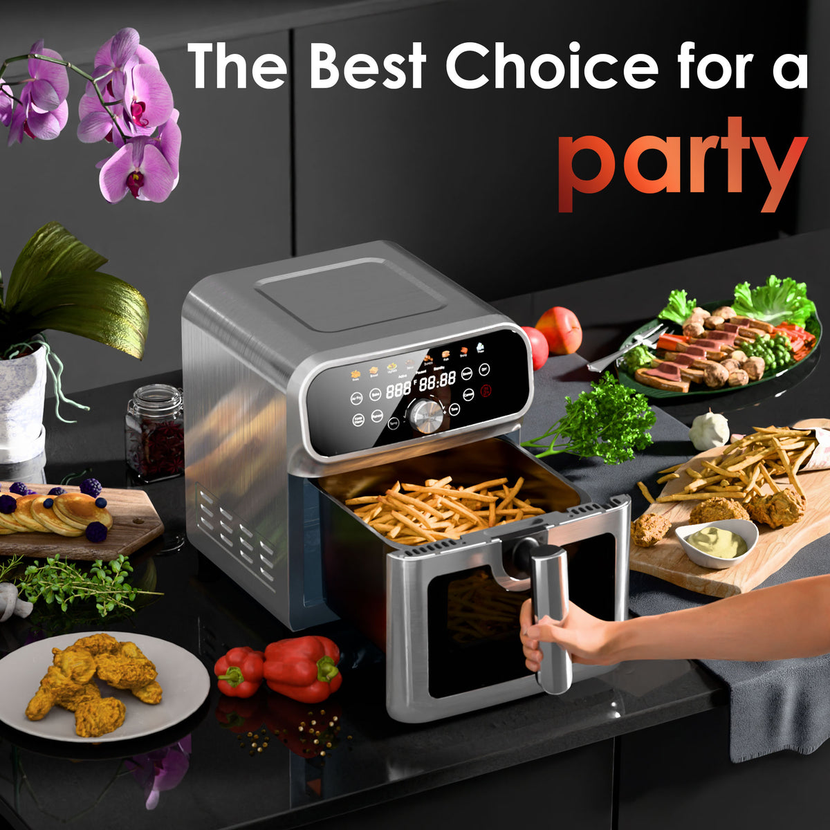 WHALL 6QT All-Stainless Air Fryer
