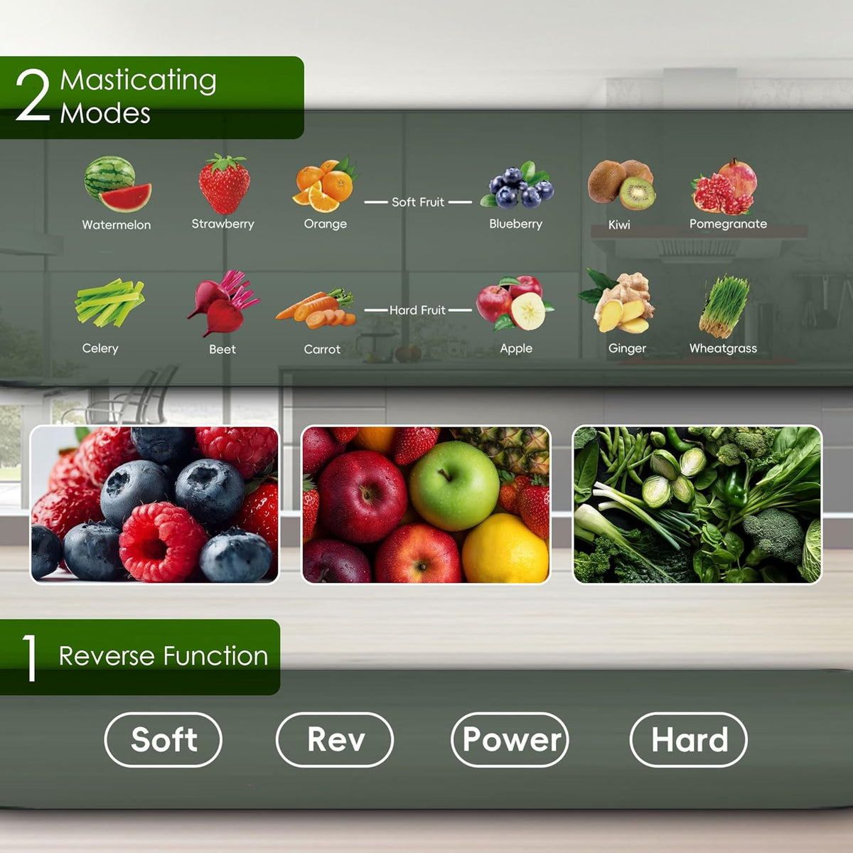 WHALL Cold Press Juicer Machine with Touchscreen