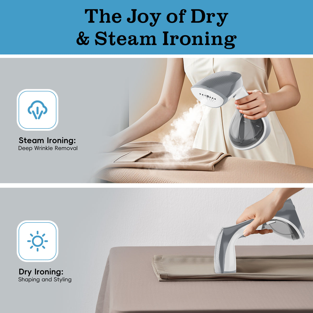 WHALL Handheld Garment Steamer for Clothes