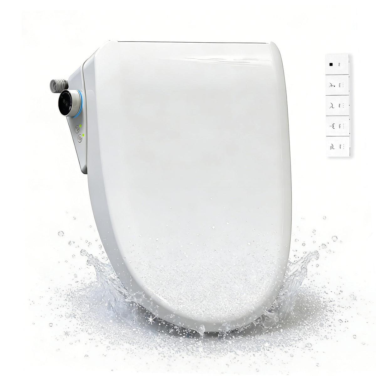 WHALL Smart Electric Bidet Toilet Seat for Elongated Toilets