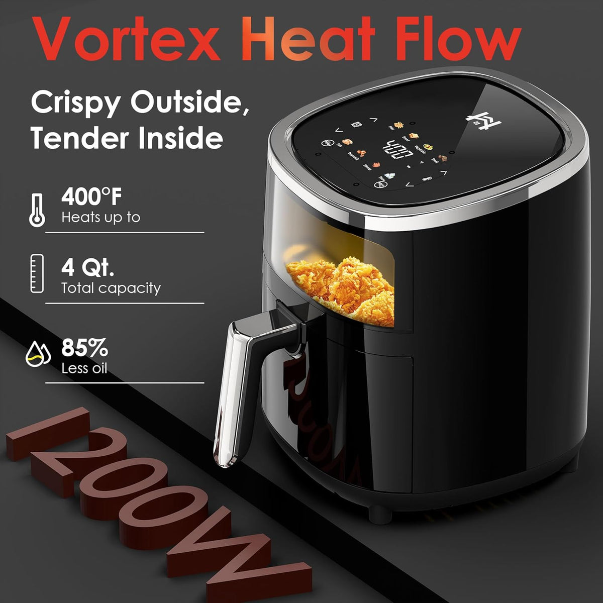 WHALL 4QT Compact Air Fryer
