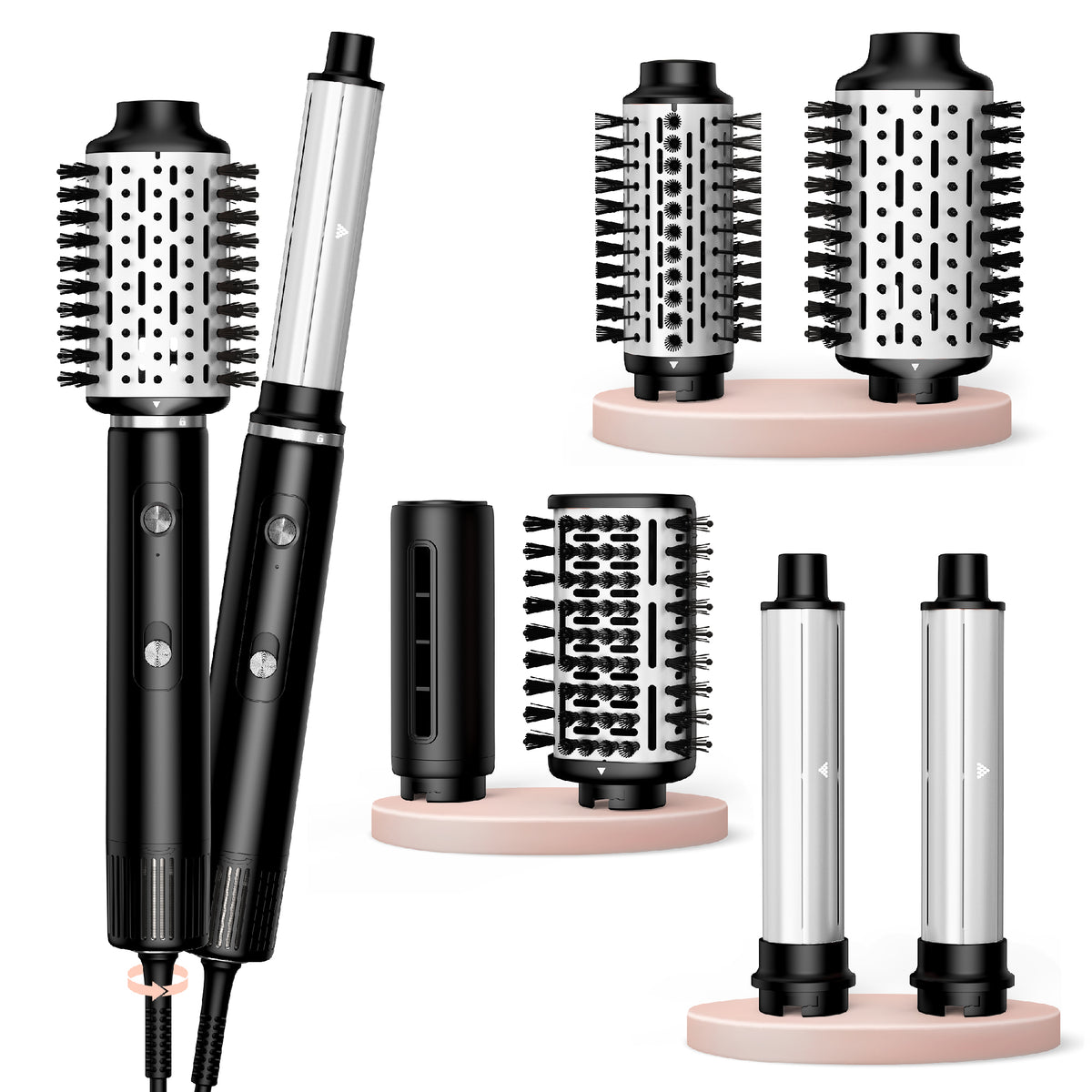 NICEBAY Hair Dryer Brush, Blow Dryer with 110000RPM Brushless Motor, Hot Air Styler 1300W