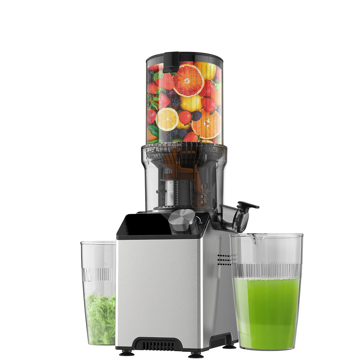 WHALL Wide Chute Slow Masticating Juicer for Whole Fruits