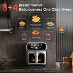 WhallPro 6QT All-Stainless Air Fryer, 8-in-1 Hot Oven with Digital LED Touchscreen