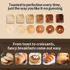 Whall Stainless Steel Smart Toaster, 2 Slice | Projection Touchscreen, 1.5" Extra-Wide Slots, Digital Timer, Reheat & Defrost, Warming Rack, Removable Crumb Tray