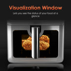 WhallPro 6QT All-Stainless Air Fryer, 8-in-1 Hot Oven with Digital LED Touchscreen