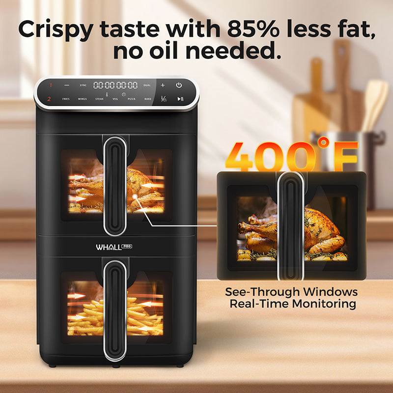 WHALL 11L Dual Basket Air Fryer