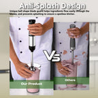 Whall Cordless Immersion Hand Blender, 5-in-1 Cordless Hand Blender Set – Rechargeable, One-Touch Control and Stainless Steel Blades for Smoothies, Shakes or Soups, Black