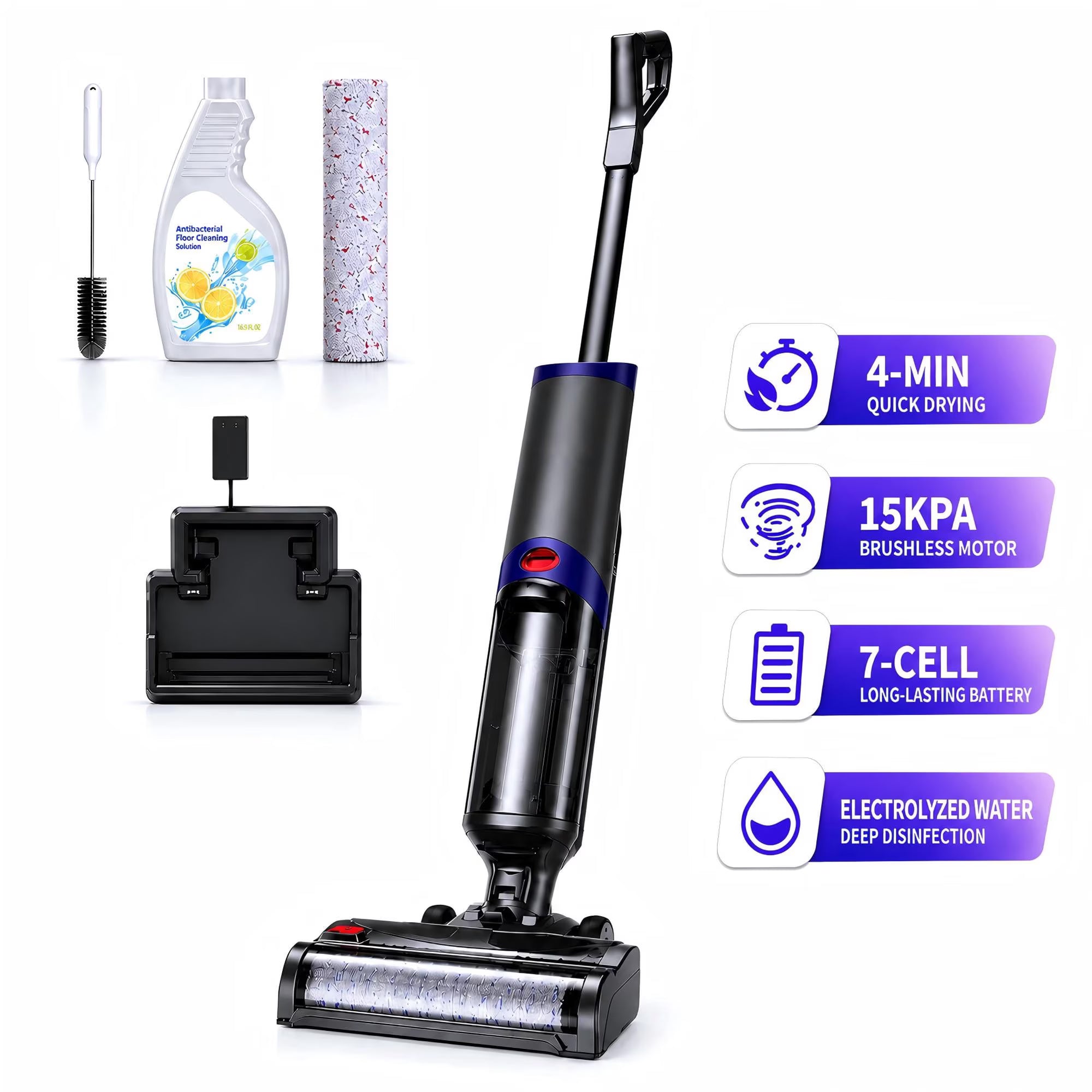WHALL Cordless Wet & Dry Floor Washer