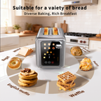 WHALL 2-Slice Touchscreen Toaster