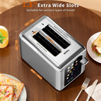 WHALL 2-Slice Touchscreen Toaster