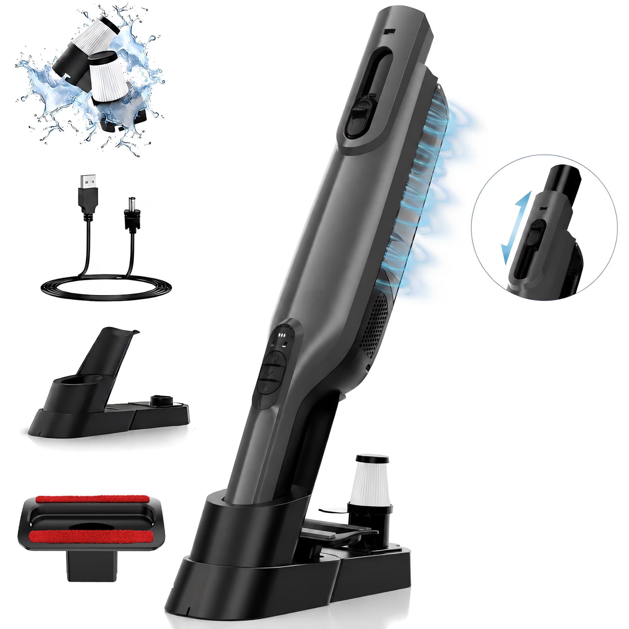 WHALL 15kPa Cordless Handheld Vacuum Cleaner
