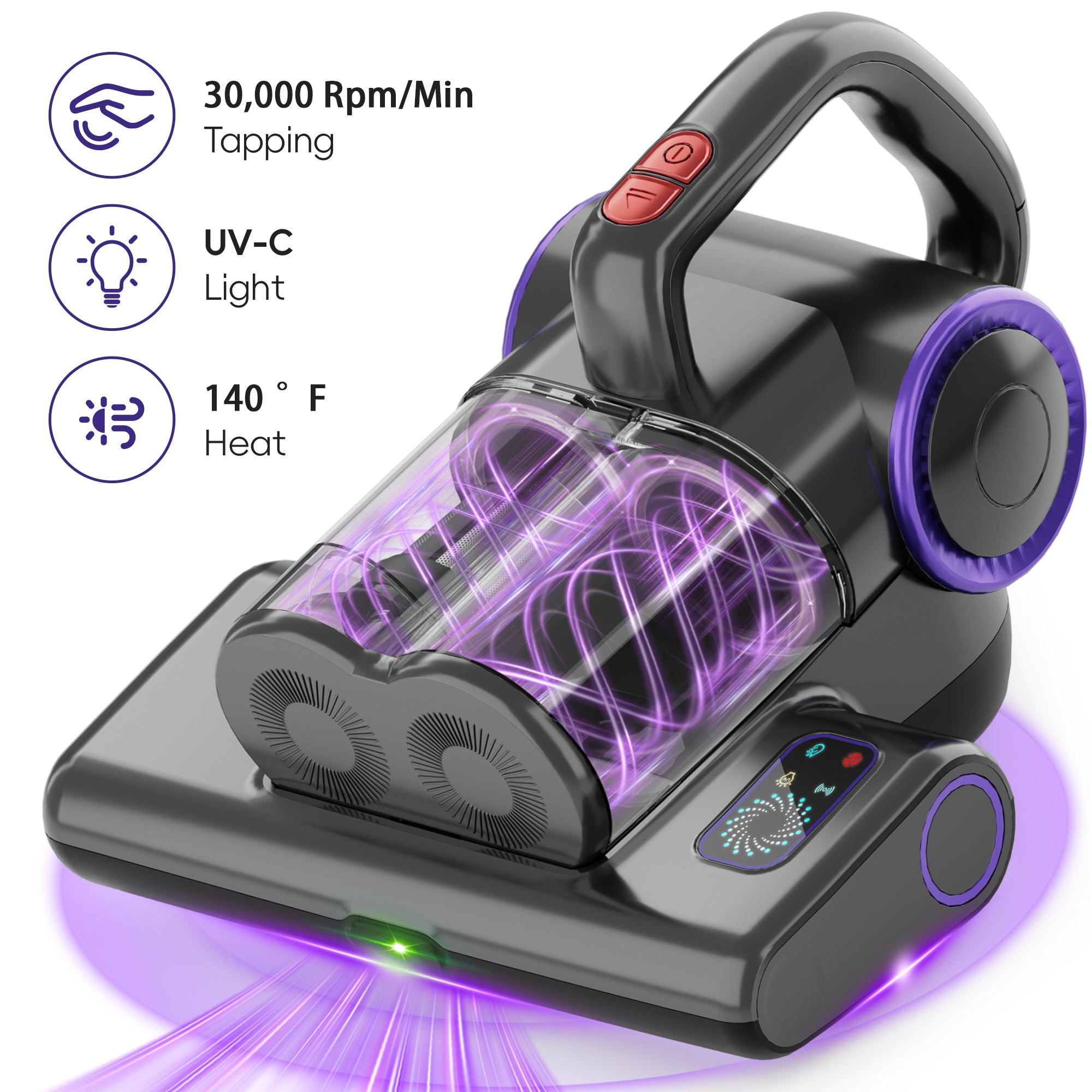 WHALL 4-in-1 UV Mattress Vacuum Cleaner