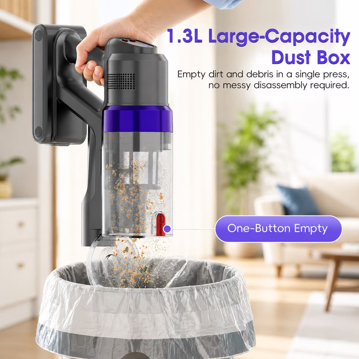 WHALL Cordless Stick Vacuum Cleaner with Brushless Motor