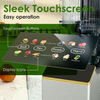 Whall Cold Press Juicer Machine with Touchscreen, Slow Masticating Machines with 4.5" Extra Large Feed Chute, Reverse Function, Soft & Hard Models