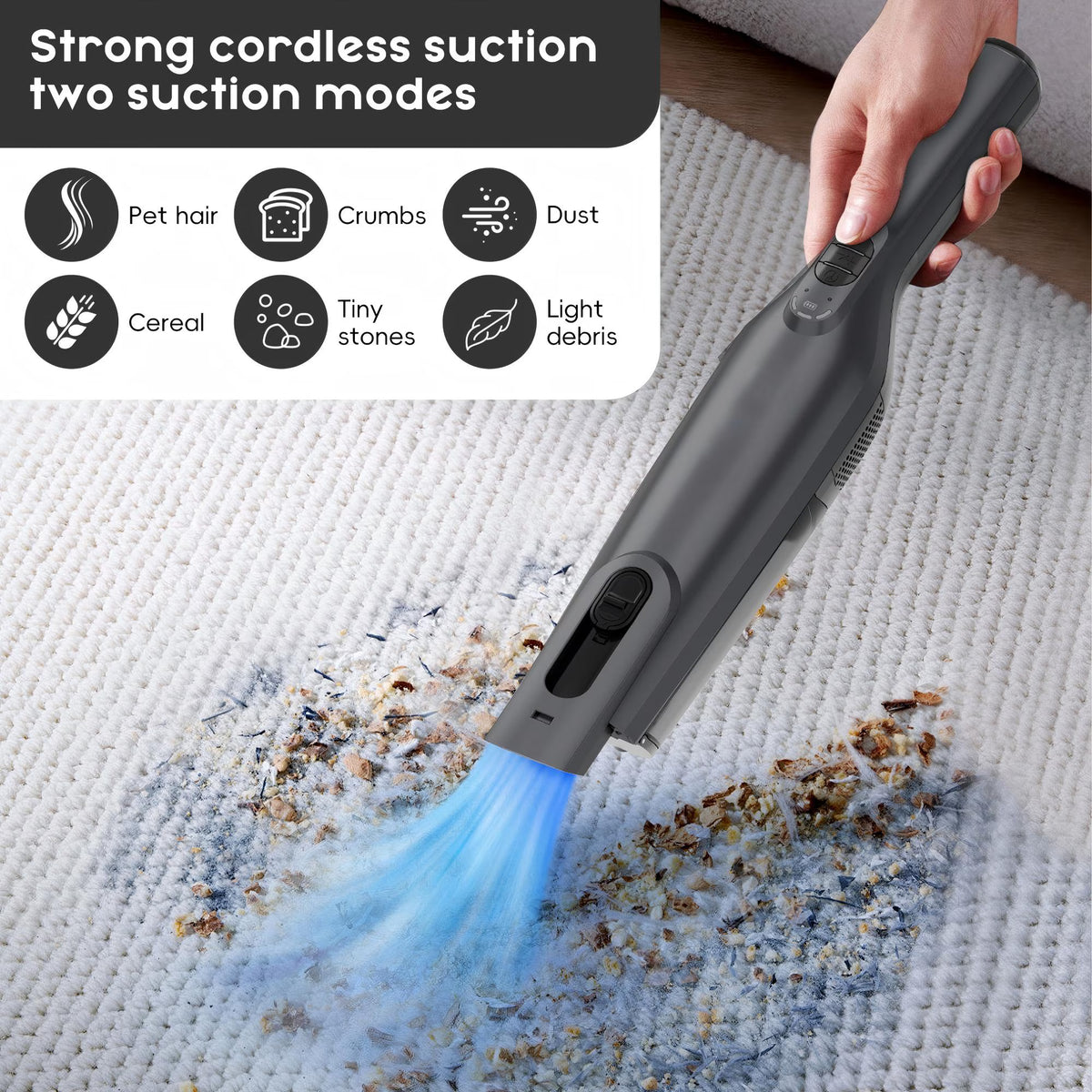 WHALL 15kPa Cordless Handheld Vacuum Cleaner