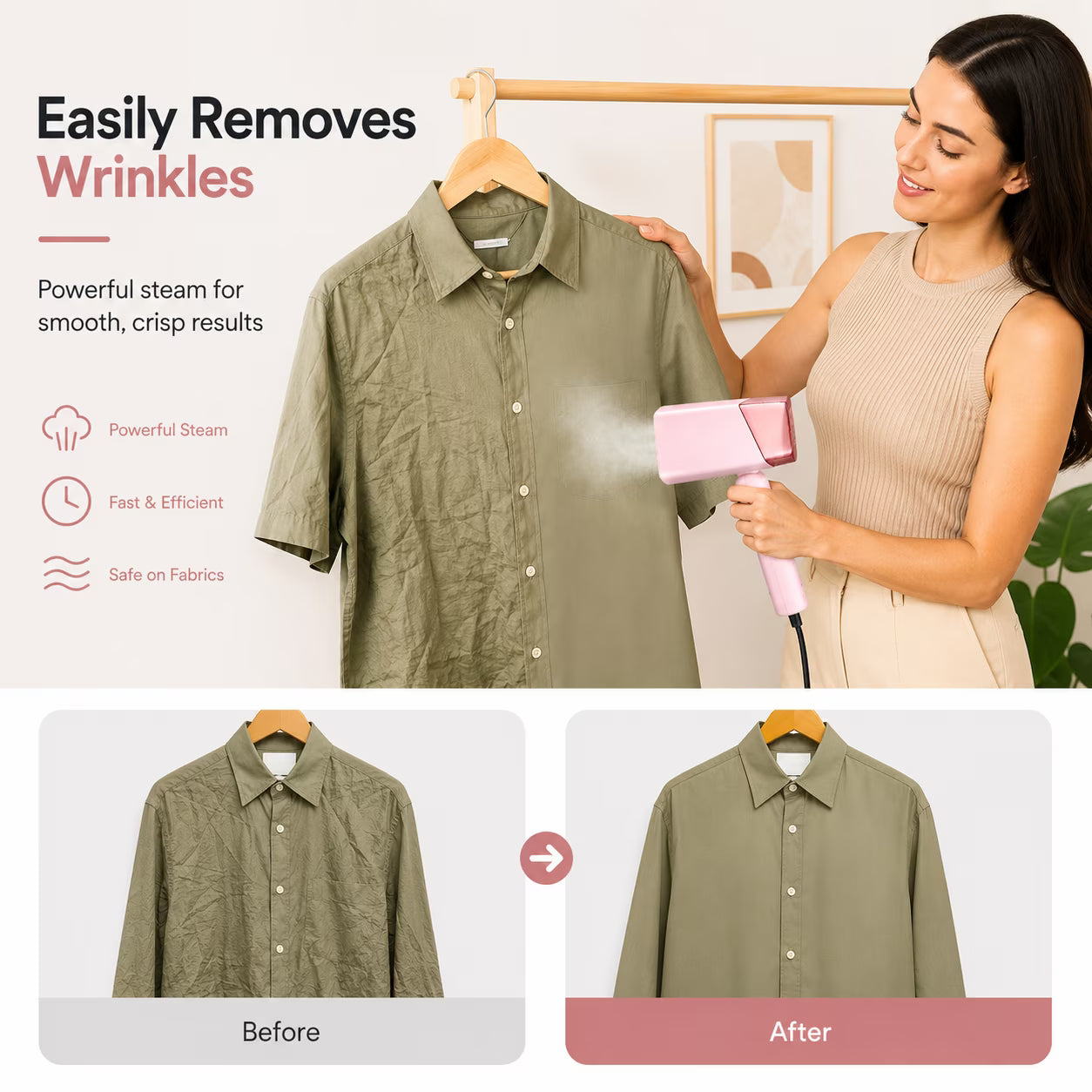 WHALL Foldable Handheld Garment Steamer