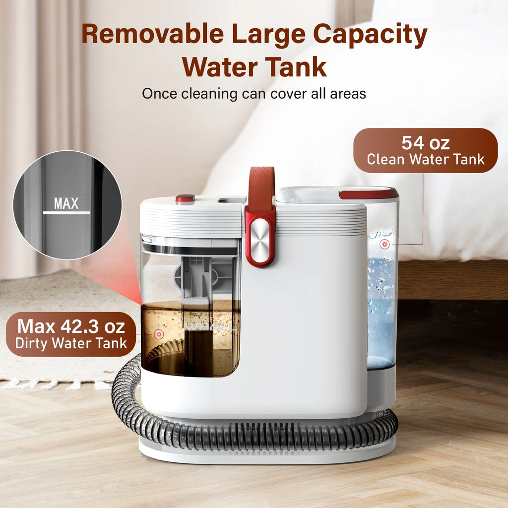 WhallPro® Carpet & Upholstery Cleaner Machine, Portable Spot Vacuum for Couch, Sofa, Pet Stain, Car Seat