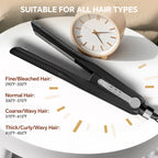 Nicebay Hair Straightener, Airflow Styling, 1 inch Curling Wand Cool Air Vent, 5 Temp, Dual Voltage