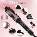 SKIMI Thermal Brush, Curling Iron, Heated Round Brush with LED Display and Ceramic Coating