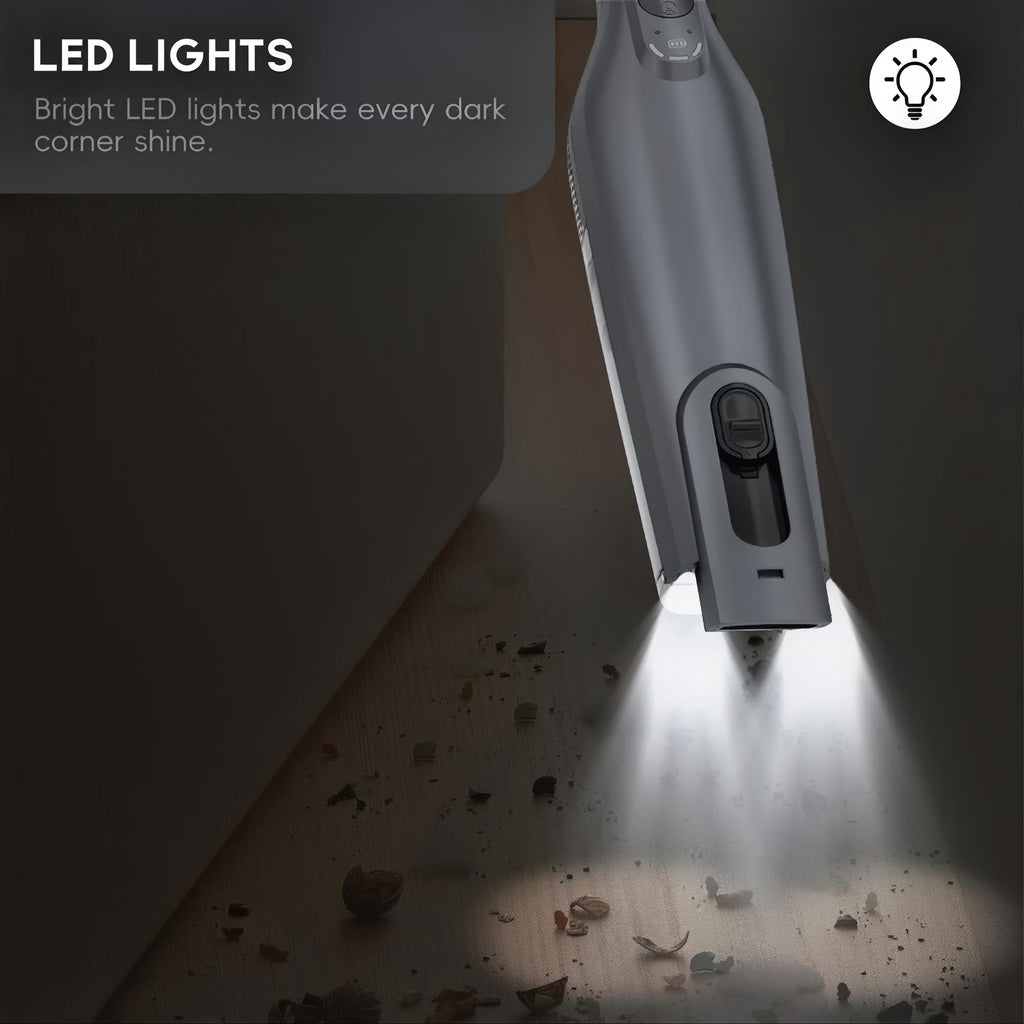 WHALL Cordless Handheld Vacuum Cleaner, Powerful Suction Portable Hand Vacuum with LED Light, Rechargeable Lightweight Mini Hand held Vacuum with HEPA Filte