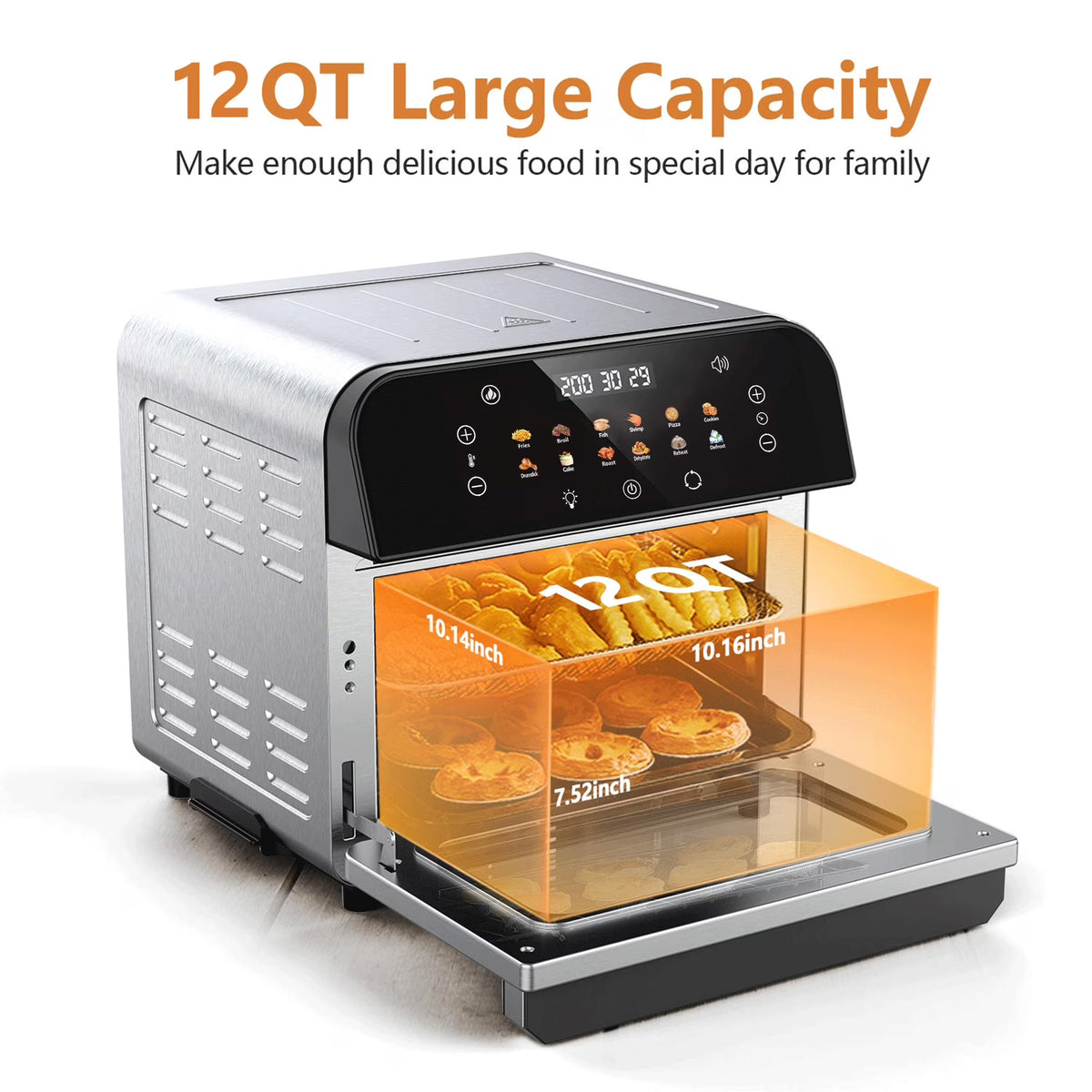WHALL 12QT Air Fryer Toaster Oven