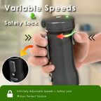 Whall Cordless Immersion Hand Blender, 5-in-1 Cordless Hand Blender Set – Rechargeable, One-Touch Control and Stainless Steel Blades for Smoothies, Shakes or Soups, Black