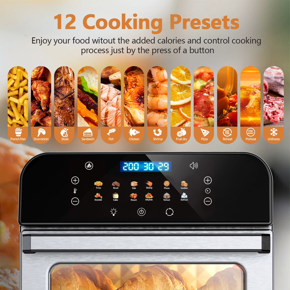WHALL 12QT Air Fryer Toaster Oven