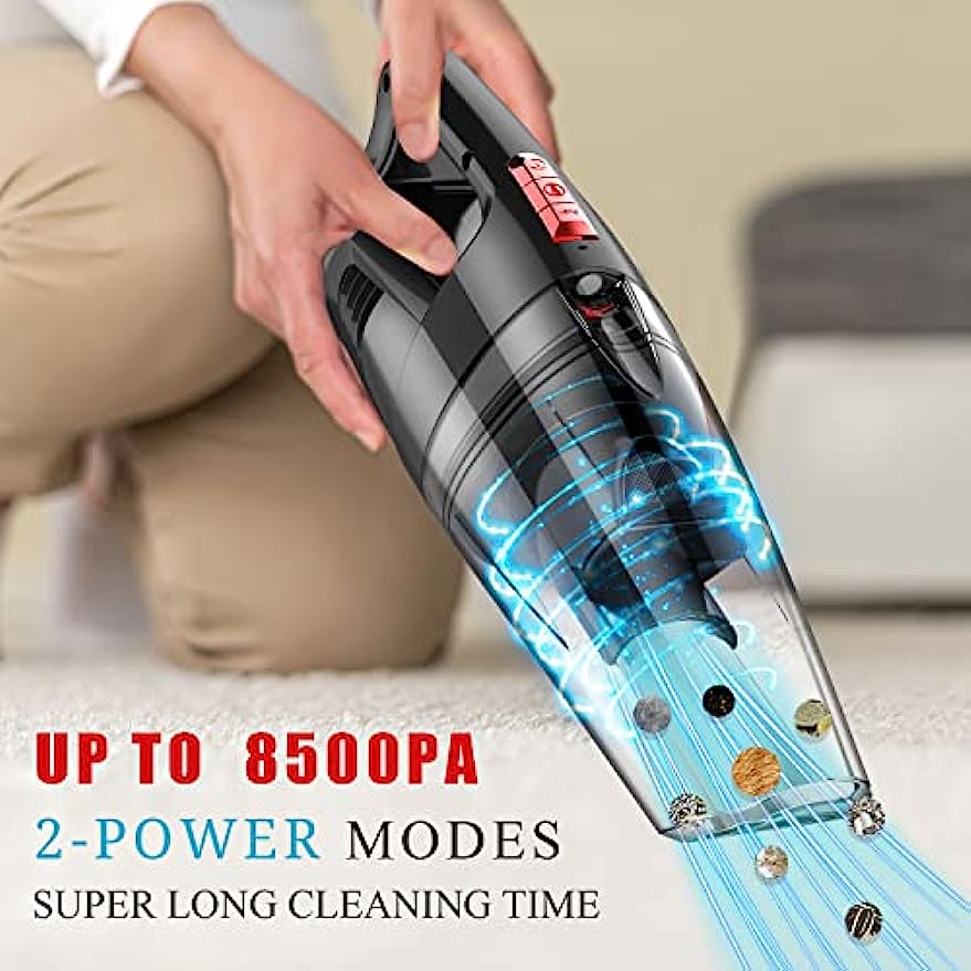 WHALL® Handheld Vacuum Cordless EV-607, Dry Wet Hand Vacuum Cleaner 8500 PA Suction