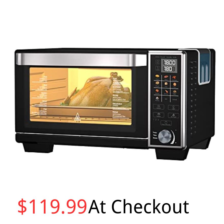 Black Convection Oven 6-Slice Or 9-Inch Pizza