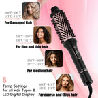 SKIMI Thermal Brush, Curling Iron, Heated Round Brush with LED Display and Ceramic Coating