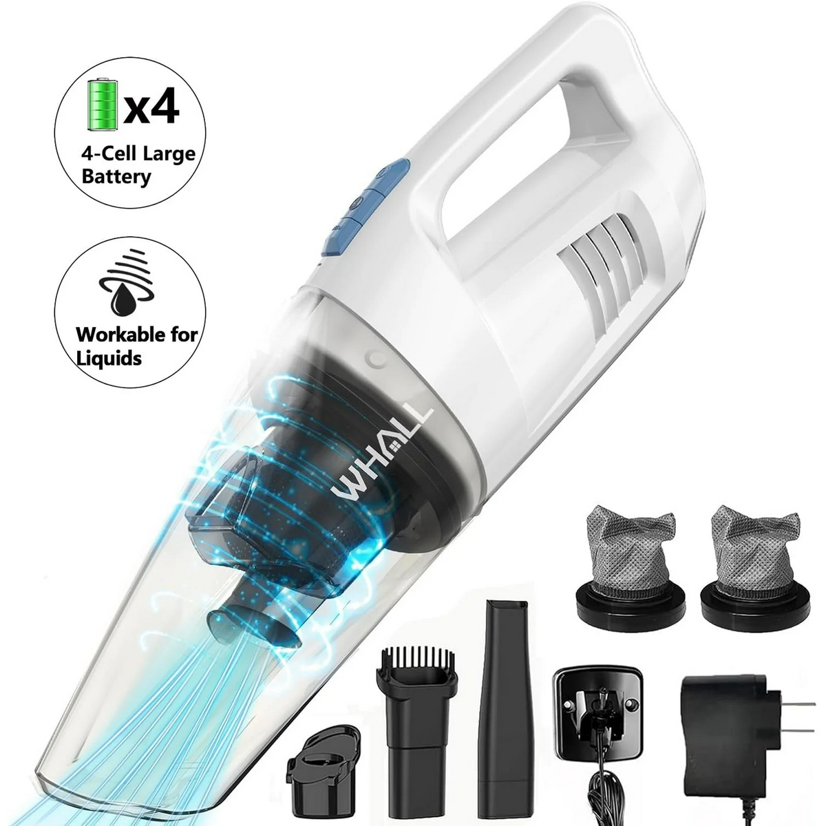 WHALL Cordless Wet & Dry Handheld Vacuum Cleaner