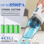 WHALL Cordless Handheld Vacuum, 8500PA Wet/Dry Portable for Home