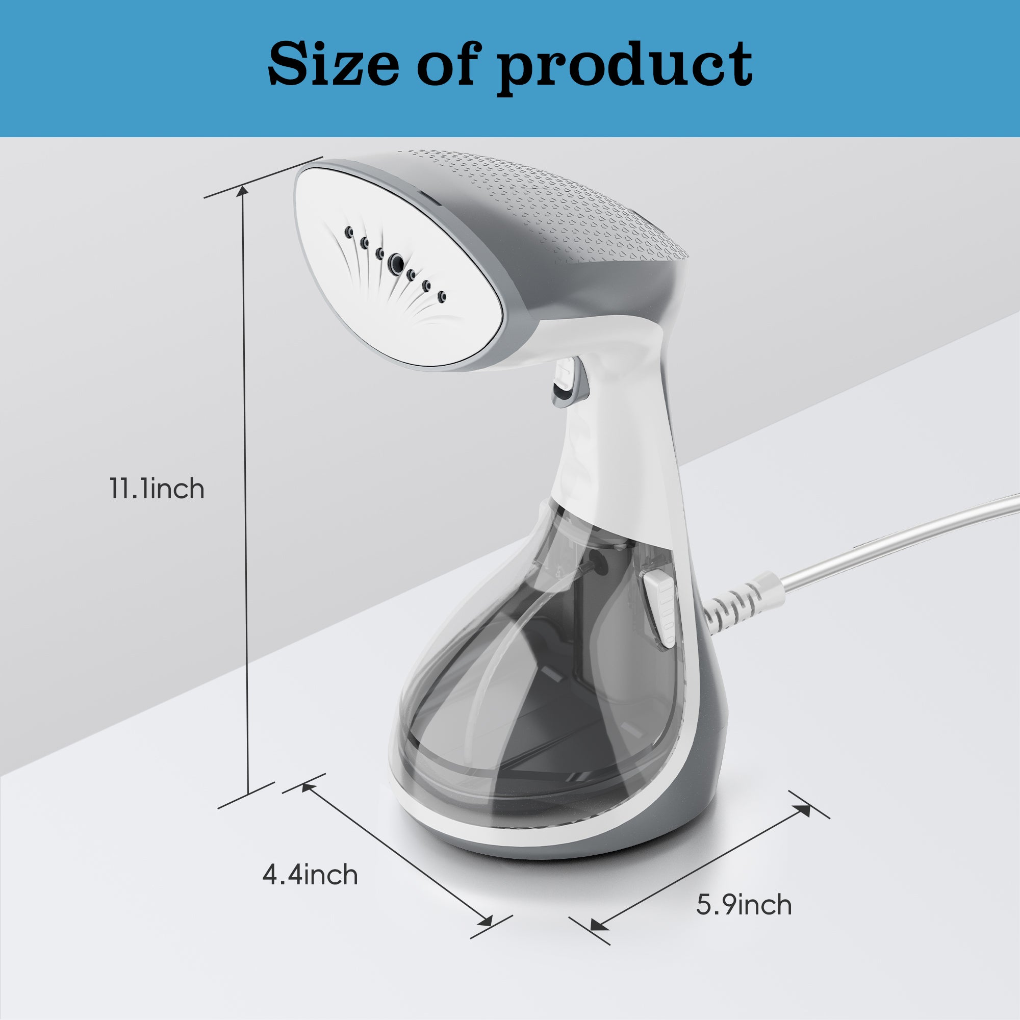 WHALL Handheld Garment Steamer for Clothes, 1200W Powerful Wrinkle Remover with 25s Fast Heat Up, 260ml Large Water Tank, Portable for Home Office & Travel