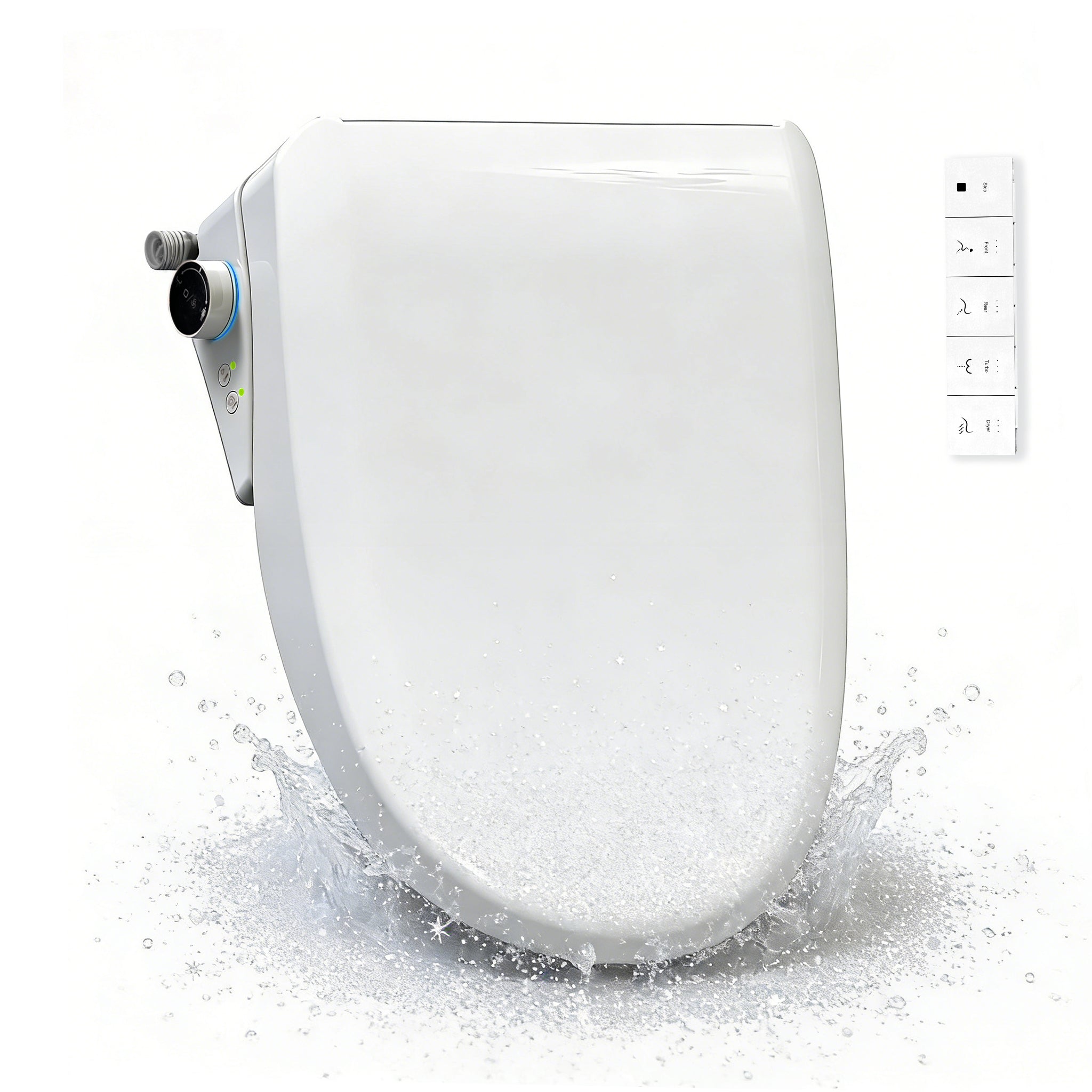 WHALL Smart Electric Bidet Toilet Seat for Elongated Toilets