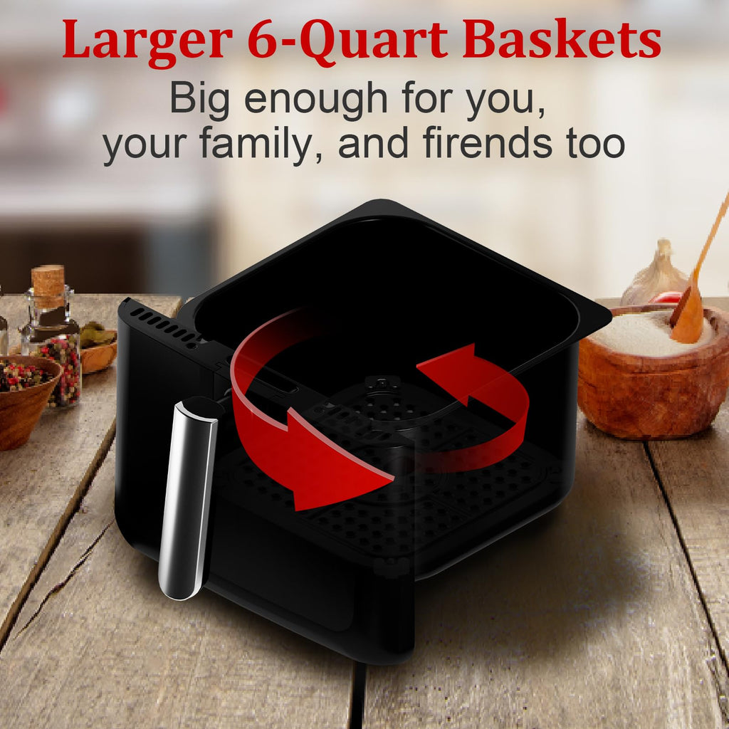 Cooks 6 Quart Air Fryer Touchscreen