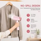 WHALL Foldable Handheld Steamer, Portable Lightweight Wrinkle Remover with Fast Heating & Powerful Steam, Compact Design Garment Steamer for Home and Travel
