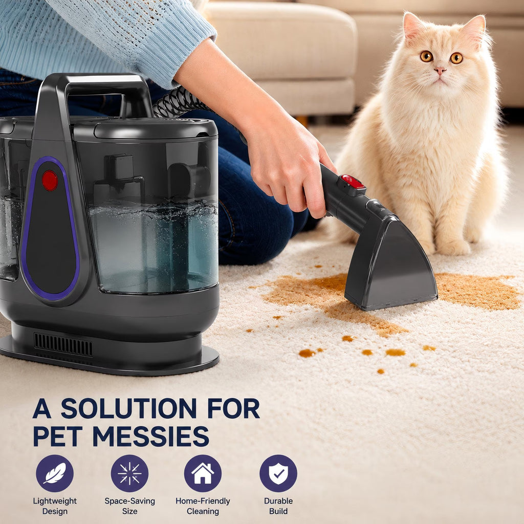 WHALL Carpet Cleaner Machine with Strong Suction for Upholstery, Carpets, Sofas, Stairs and Pet Stains