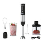 Whall Cordless Immersion Hand Blender, 5-in-1 Cordless Hand Blender Set – Rechargeable, One-Touch Control and Stainless Steel Blades for Smoothies, Shakes or Soups, Black