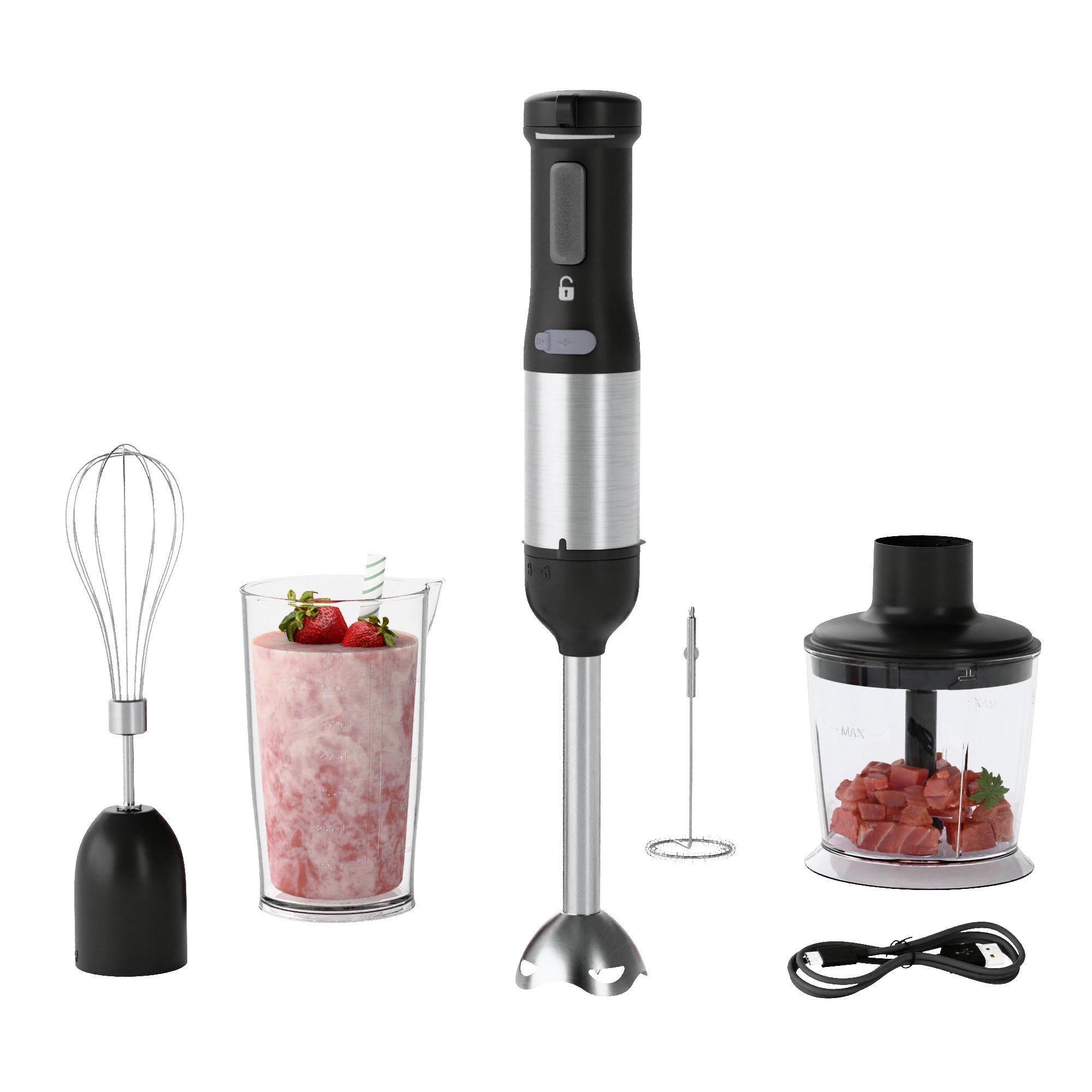 WHALL 5-in-1 Cordless Immersion Hand Blender