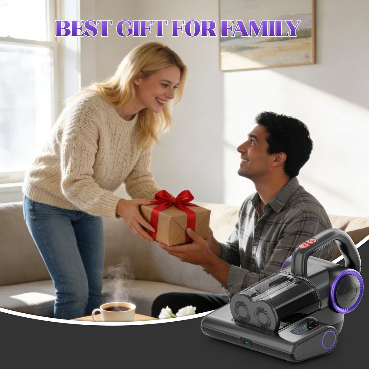 WHALL 4-in-1 UV Mattress Vacuum Cleaner
