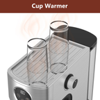 WHALL 20 Bar Touchscreen Espresso Machine & Coffee Maker – With Milk Frother Steam Wand, Stainless Steel Build & Removable Water Tank