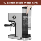 WHALL 20 Bar Touchscreen Espresso Machine & Coffee Maker – With Milk Frother Steam Wand, Stainless Steel Build & Removable Water Tank