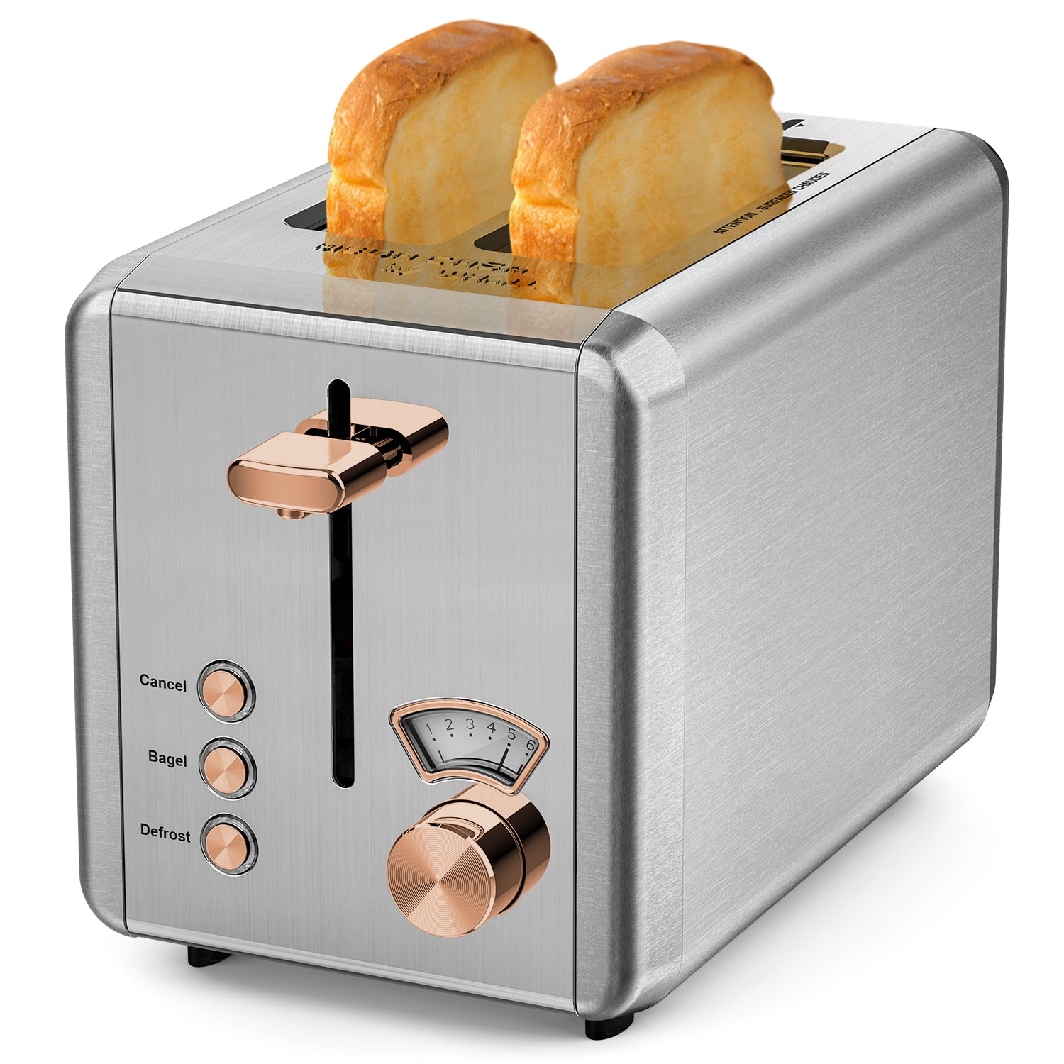 2 Slice Long Slot Toaster Brushed Chrome - Blackstone's of Beacon Hill