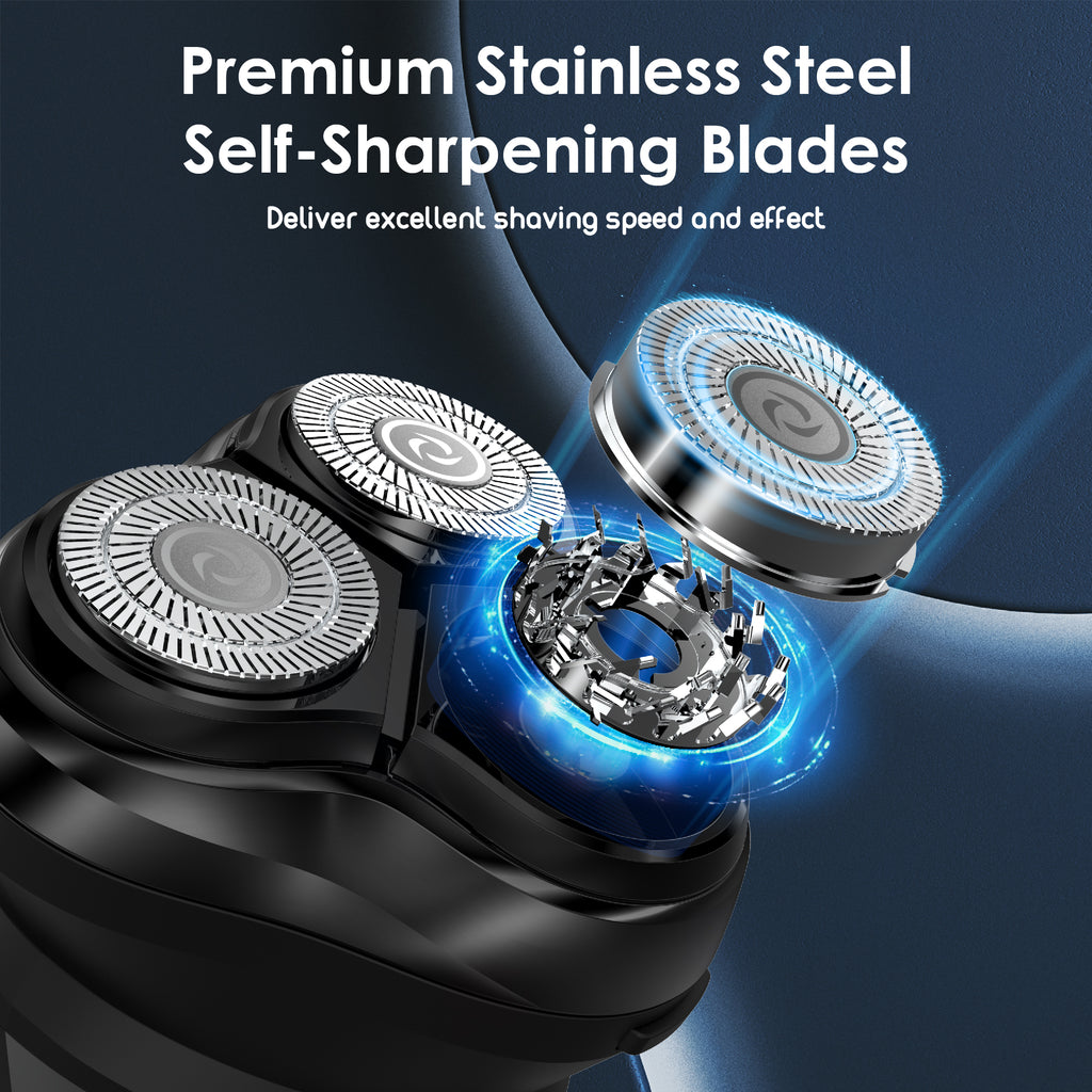 Nicebay Electric Razor, Electric Shavers for Men, Wet/Dry Shaver LED Display/Travel Lock/Type C/Ipx7