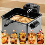 WHALL Deep Fryer with 3 Baskets,5 L/21 Cups Oil Capacity