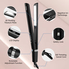 SKIMI Hair Straightener Flat Iron, Hair Straightening, Curling-5 Temp, Dual Voltage,Fast Heat