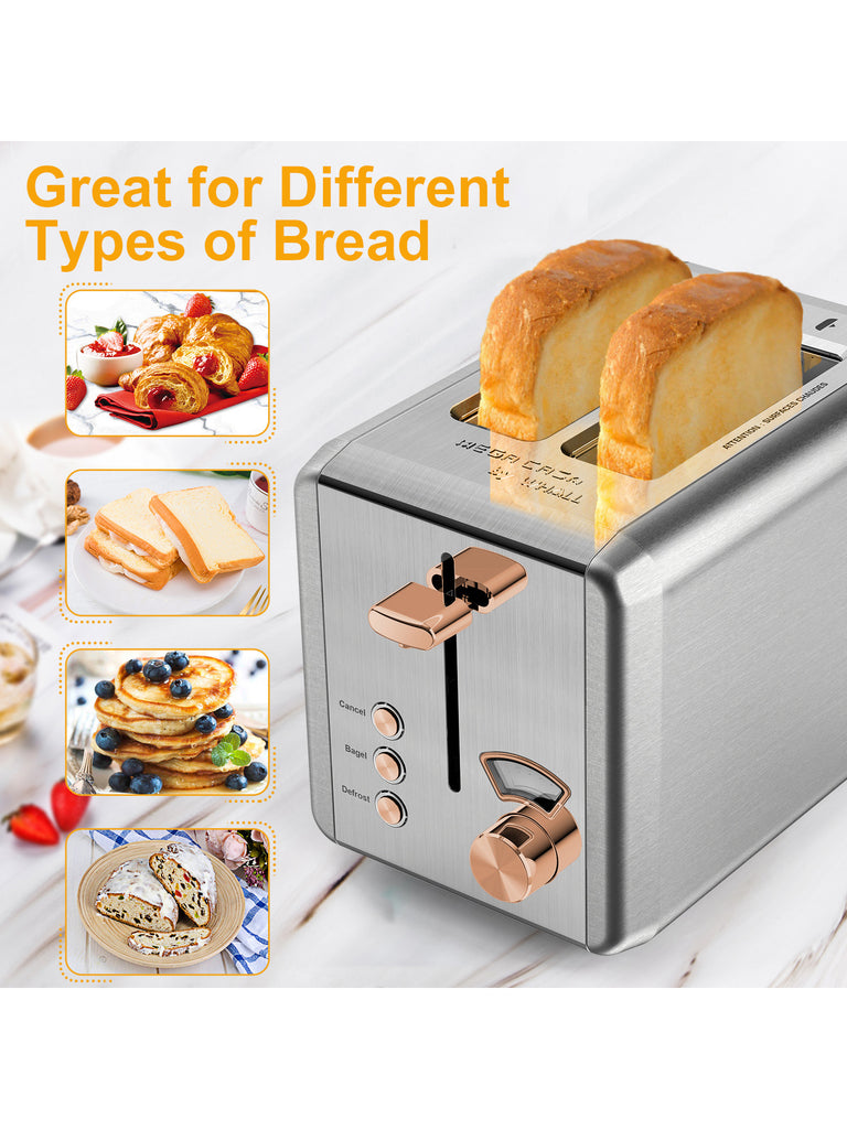 2 Slice Long Slot Toaster with High-Lift Lever