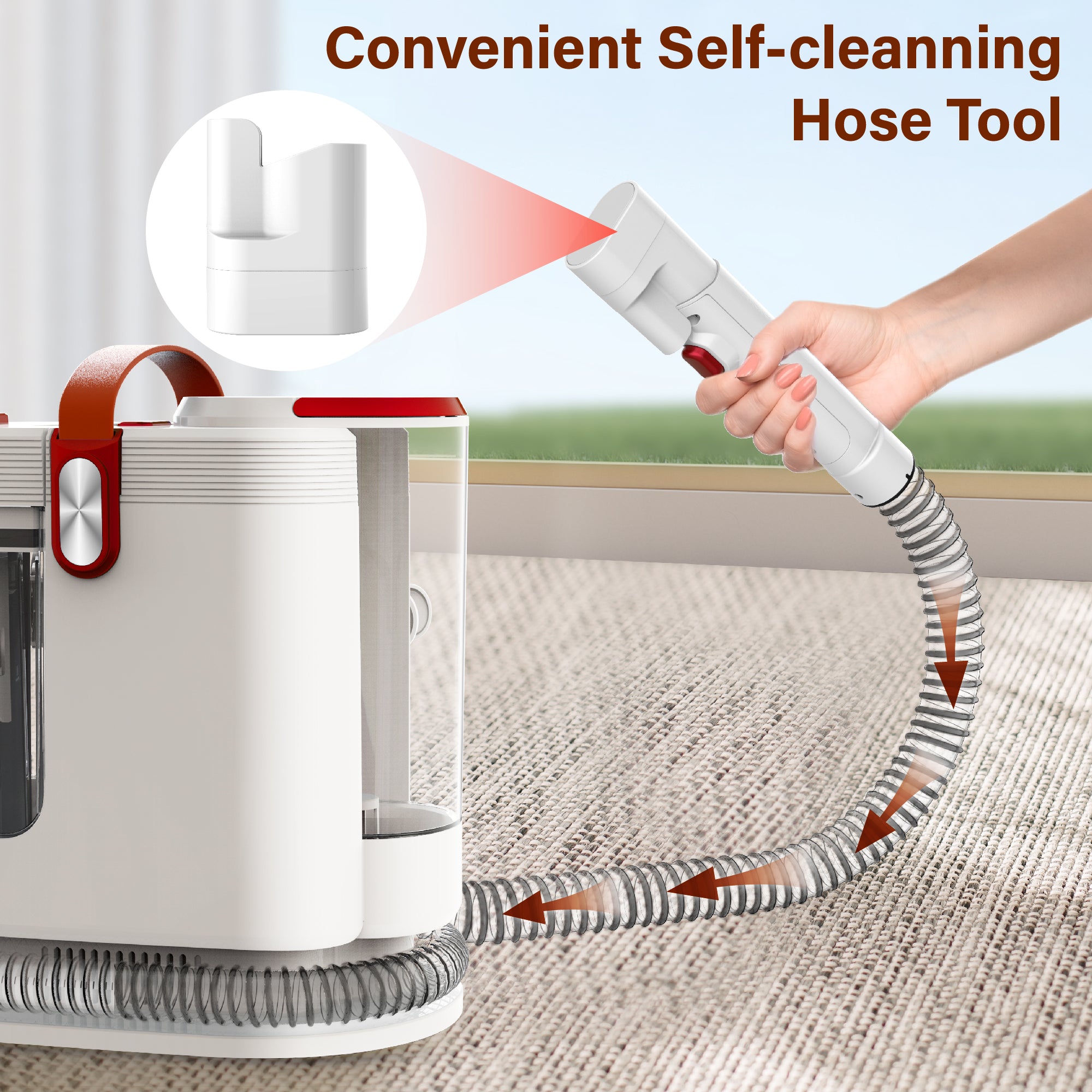 Whall Carpet & Upholstery Cleaner Machine, Portable Spot Vacuum for Couch, Sofa, Pet Stain, Car Seat