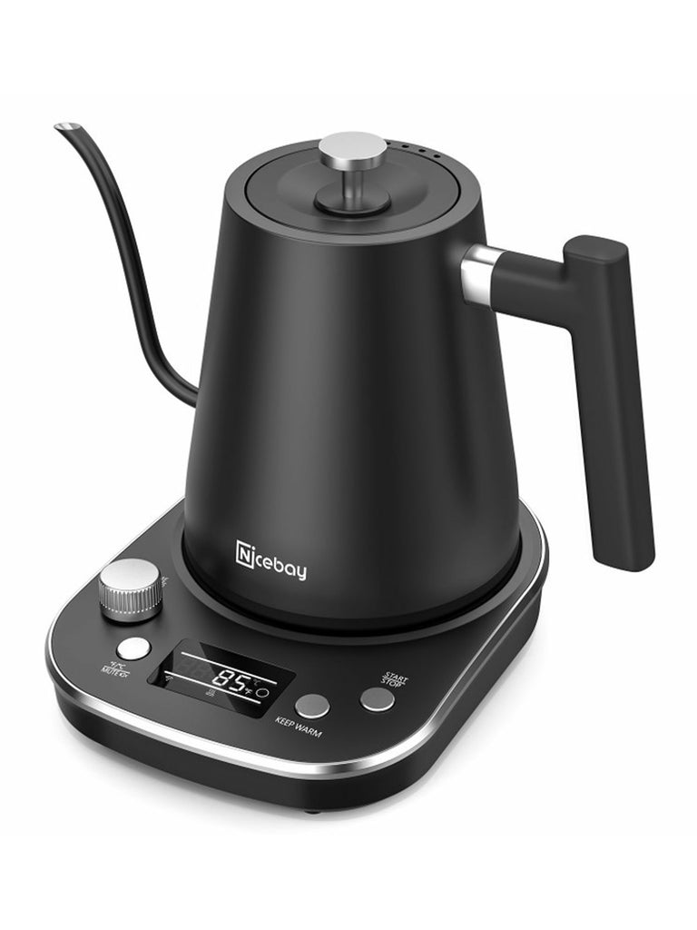 Nic Electric Gooseneck Kettle with Heating Base and Automatic Shut –  Whall